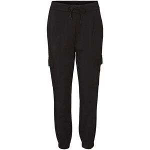 Vero Moda - Model VM Eva MW Cargo Elastisch Broek - Zwart - 38 Vero Moda - Model VM Eva MW Cargo Elastisch Broek - Zwart - 38