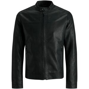 Jack & Jones Klassische Kunstlederjacke (12182461) - schwarz/schwarz Jack & Jones Klassische Kunstlederjacke (12182461) - schwarz/schwarz