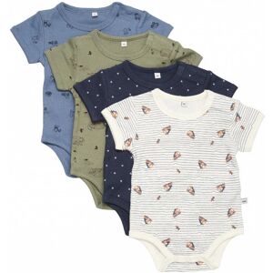 Body Bebè Pippi - Verde Lichen Profondo - Maniche Corte - Confezione da 4 Body Bebè Pippi - Verde Lichen Profondo - Maniche Corte - Confezione da 4