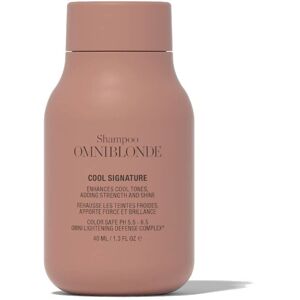 Omniblonde Cool Signature Shampoo - Blond/Gris - 40ml - Publicité Omniblonde Cool Signature Shampoo - Blond/Gris - 40ml - Publicité