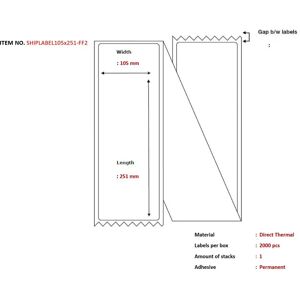 Capture SHIPLABEL105X251-FF2 - Drucker Etikett Capture SHIPLABEL105X251-FF2 - Drucker Etikett