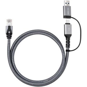 MicroConnect Cable Adapter - 10m CAT6 FTP USB-C/USB-A MicroConnect Cable Adapter - 10m CAT6 FTP USB-C/USB-A