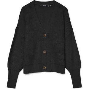 Vero Moda Vmlea Ls V-neck Cuff Cardigan Noos (10249632) - black Vero Moda Vmlea Ls V-neck Cuff Cardigan Noos (10249632) - black