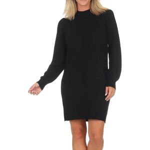 JDY Schwarzes Hoher Kragen Locker Sitzen Strickkleid - Kleid JDY Schwarzes Hoher Kragen Locker Sitzen Strickkleid - Kleid