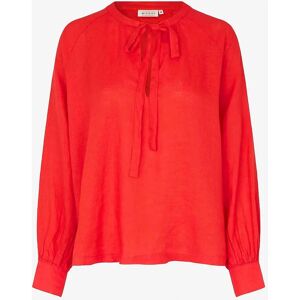 Masai Dortea Linnebluse - Rød - 42 Kvinner Masai Dortea Linnebluse - Rød - 42 Kvinner