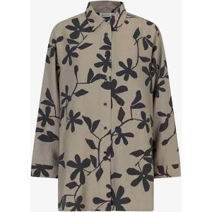 Masai Grøn Blomstret Viskose Skjorte - Skjorte Masai Grøn Blomstret Viskose Skjorte - Skjorte