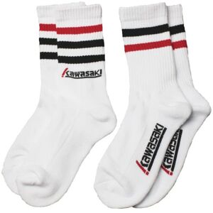 KAWASAKI K222068 1002 Blanc - Chaussettes rétro unisexes KAWASAKI K222068 1002 Blanc - Chaussettes rétro unisexes