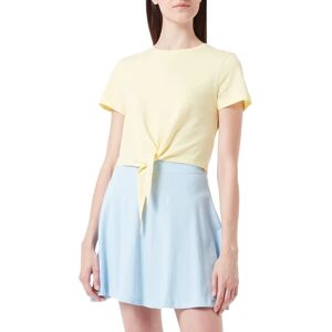 Only May Cropped Knot T-Shirt - Yellow - Casual Top Only May Cropped Knot T-Shirt - Yellow - Casual Top