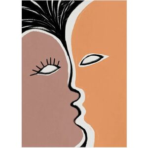 Malerifabrikken Face to face 2 - Oransje - Plakat - 50x70 cm Malerifabrikken Face to face 2 - Oransje - Plakat - 50x70 cm