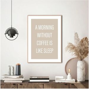 Malerifabrikken - Plakat Uden kaffe - Beige - 50X70 Malerifabrikken - Plakat Uden kaffe - Beige - 50X70