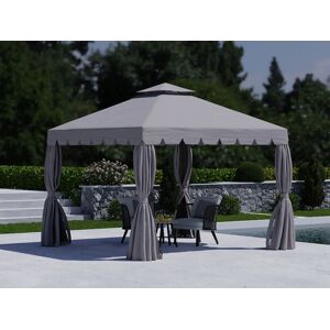 Pabellón de Jardín Osiris de Dancover - Poliéster Resistente al Agua 3x3m - Gris Pabellón de Jardín Osiris de Dancover - Poliéster Resistente al Agua 3x3m - Gris