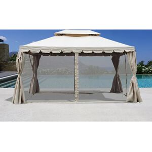 Pabellón de Jardín Osiris de Dancover - Protección UV 50+, Sistema de Doble Cortina, Arena Pabellón de Jardín Osiris de Dancover - Protección UV 50+, Sistema de Doble Cortina, Arena
