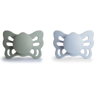 Frigg Borboleta de Silicone Paci Sage/Azul Pó - 0-6M Frigg Borboleta de Silicone Paci Sage/Azul Pó - 0-6M