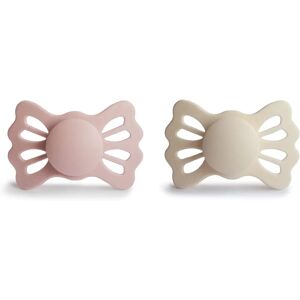 Pack de 2 Sucettes en Silicone Frigg Lucky Crème/Rose - Sucette - Publicité Pack de 2 Sucettes en Silicone Frigg Lucky Crème/Rose - Sucette - Publicité