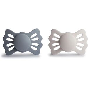 Kit de 2 Chupetas de Silicone Frigg Cinza/Prata - Desenvolvimento do Bebê Kit de 2 Chupetas de Silicone Frigg Cinza/Prata - Desenvolvimento do Bebê