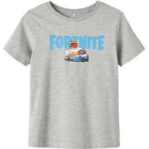 Name It Grijze Fortnite T-shirt - Kortemouw, Ronde hals, Geprint logo - T-shirt Name It Grijze Fortnite T-shirt - Kortemouw, Ronde hals, Geprint logo - T-shirt