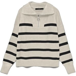 Vero Moda VMSaba Stripe Highneck (10269246) - birch/stripes black Vero Moda VMSaba Stripe Highneck (10269246) - birch/stripes black