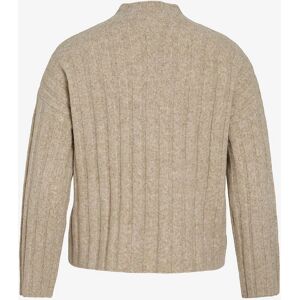 Vila - Modell viJaney Highneck L/S Rib Knit Top - Brun Vila - Modell viJaney Highneck L/S Rib Knit Top - Brun