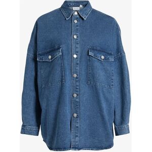 Vila - Oversized denim shirt viMalou - Blå - Denim skjorte Vila - Oversized denim shirt viMalou - Blå - Denim skjorte