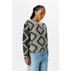 objFerka RE 137 Beige Ribbet Rundhalsgenser objFerka RE 137 Beige Ribbet Rundhalsgenser