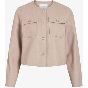 Vila - ViSolo O-neck L/S Jakke - Brun - Jakke Vila - ViSolo O-neck L/S Jakke - Brun - Jakke