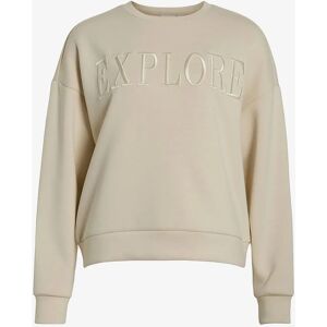 Vila - Modell: viReflect New Emb L/S Sweat Top - Grå - Sweatshirt Vila - Modell: viReflect New Emb L/S Sweat Top - Grå - Sweatshirt