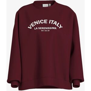 Vila - ModellviMinna L/S Loose Sweatshirt - Rød - Kvinner Vila - ModellviMinna L/S Loose Sweatshirt - Rød - Kvinner