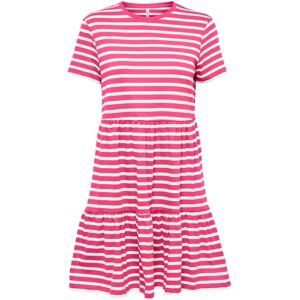 ONLY May Dark Pink Dress - Slim fit, Round neckline, Short sleeves - Dress ONLY May Dark Pink Dress - Slim fit, Round neckline, Short sleeves - Dress
