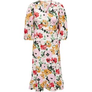 ONLY Olivia Vit wrap-klänning - Kvinna ONLY Olivia Vit wrap-klänning - Kvinna