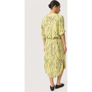 Soaked In Luxury Zaya Endive Traces Print Midi Kjole - Kjole Soaked In Luxury Zaya Endive Traces Print Midi Kjole - Kjole