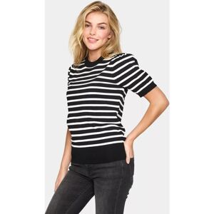 Saint Tropez Mila Stripe Short Sleeve Sweater - Sweater Saint Tropez Mila Stripe Short Sleeve Sweater - Sweater