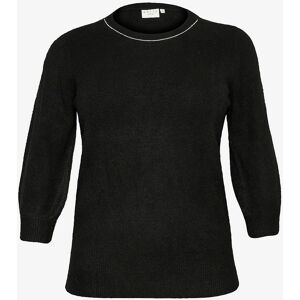 KAFFE Curve - Black kcMerida Pullover - Plus Sizes KAFFE Curve - Black kcMerida Pullover - Plus Sizes