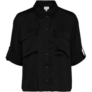 Vero Moda Schwarze Relaxed Fit 3/4 Ärmel Bluse - Blouse Vero Moda Schwarze Relaxed Fit 3/4 Ärmel Bluse - Blouse