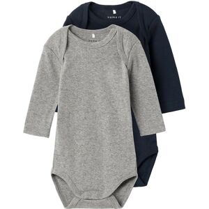 Name It langærmet body til baby - 2 stk - Dark Sapphire Name It langærmet body til baby - 2 stk - Dark Sapphire