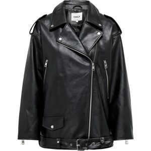 ONLY Vera Leatherette Black Zipper Jacket - Jacket ONLY Vera Leatherette Black Zipper Jacket - Jacket