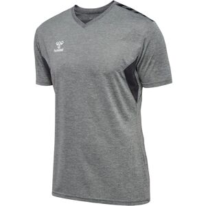 HUMMEL Grey Melange Jersey T-Shirt - Sportswear HUMMEL Grey Melange Jersey T-Shirt - Sportswear
