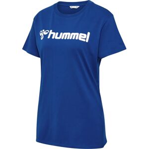 Hummel Women's Blue Organic Cotton Jersey T-Shirt - Regular Fit Hummel Women's Blue Organic Cotton Jersey T-Shirt - Regular Fit