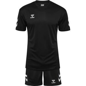 Hummel Black Training Set - Shirt Shorts Sport Polyester Hummel Black Training Set - Shirt Shorts Sport Polyester