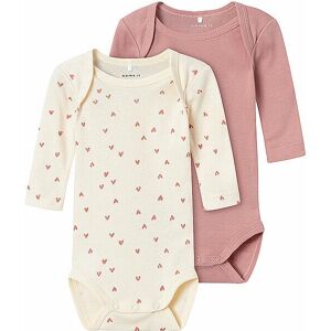 Name It NbfBody 2P LS Buttercream Hearts - Buttercream - Harten - L/Ä - bodysuit Name It NbfBody 2P LS Buttercream Hearts - Buttercream - Harten - L/Ä - bodysuit