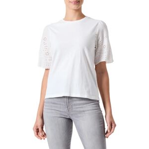 Y.A.S T-shirt YasLex SS W. Broderade korta ärmar - Vit Y.A.S T-shirt YasLex SS W. Broderade korta ärmar - Vit