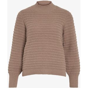Vila - Genser viTerra Highneck L/S Knit Top - Brun - Genser Vila - Genser viTerra Highneck L/S Knit Top - Brun - Genser