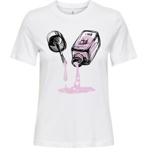 ONLY White Women's T-shirt - Slim fit - Organic cotton ONLY White Women's T-shirt - Slim fit - Organic cotton