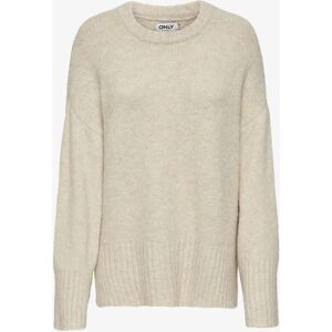 Only Maggie Life LS Løst Beige T-skjorte - Top Only Maggie Life LS Løst Beige T-skjorte - Top