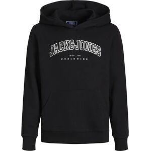 Jack & Jones Junior Caleb Varsity Hoodie - Jongens hoodie zwart Jack & Jones Junior Caleb Varsity Hoodie - Jongens hoodie zwart