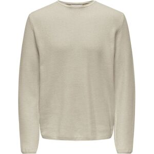 Only & Sons Beige bomuldsstrik - Sweater Only & Sons Beige bomuldsstrik - Sweater