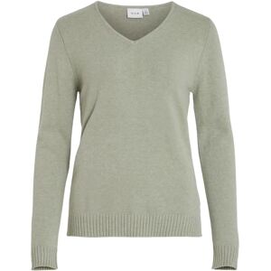 Vila Viril V-Ausschnitt L/s Stricktop - Noos (14042769) - Olivgrün/Detailmelange Vila Viril V-Ausschnitt L/s Stricktop - Noos (14042769) - Olivgrün/Detailmelange