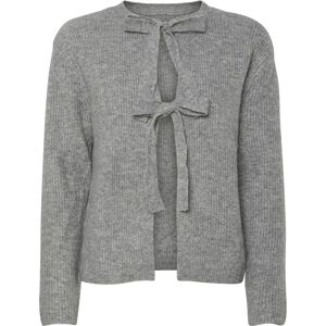 Pieces - Grå - PC Silly LS Vridbar Knyt Strik - Cardigan Pieces - Grå - PC Silly LS Vridbar Knyt Strik - Cardigan