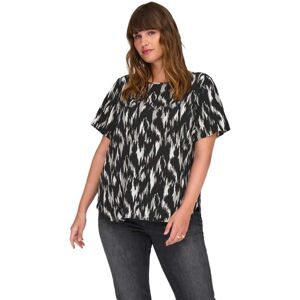 ONLY CARMAKOMA Grå oversized kortärmad blus - Top ONLY CARMAKOMA Grå oversized kortärmad blus - Top