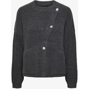 Pcsiga Oversized Grå Cardigan - Damer Pcsiga Oversized Grå Cardigan - Damer