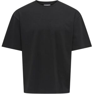 Only & Sons Zwart Oversized Fit Crew Neck T-Shirt - Heren Only & Sons Zwart Oversized Fit Crew Neck T-Shirt - Heren